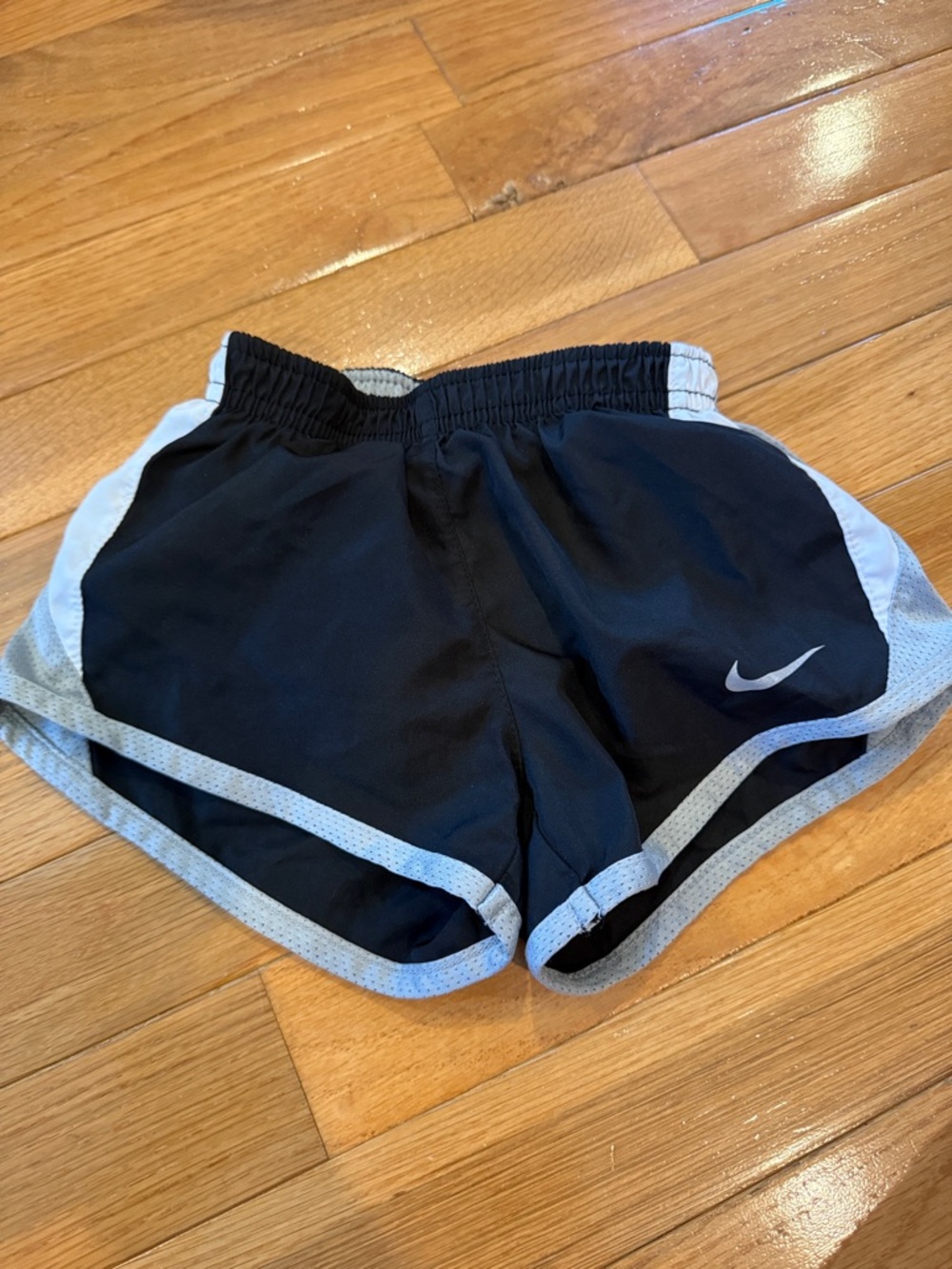 Nike Black Running Shorts with Light Gray Trim